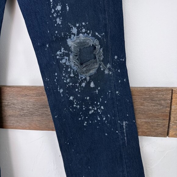 NEW Paper Denim & Cloth Jeans Spattered Artistic design Distressed Sz 25 - Picture 7 of 7